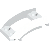 Lego Wheel Arch, Curved Wedge 4 x 3 with 2 x 2 Opening and 4 Studs / White