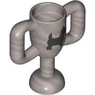 Lego Equipment Trophy Cup Small with Black Terrier Dog Print