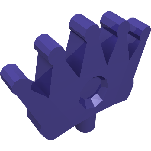 Lego Headwear Accessory Crown / Tiara with 5 Points and Pin / Dark Purple