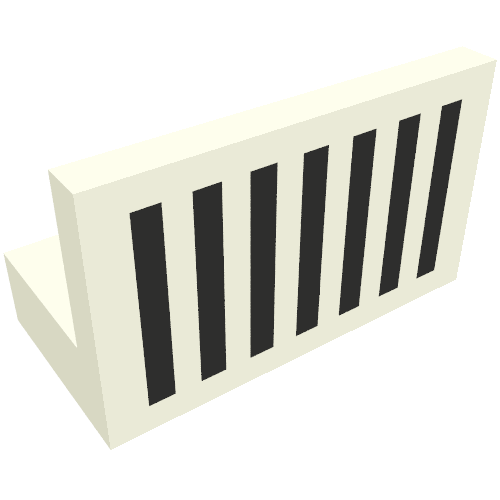 Lego Panel 1 x 2 x 1 with Black Grill Print [6893]