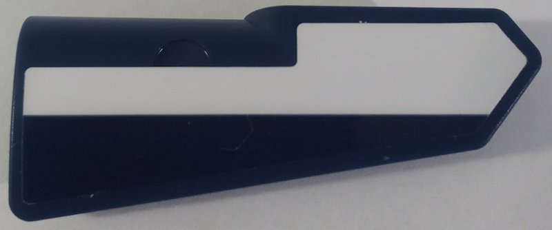 Lego Technic, Panel Fairing #21 Very Small Smooth, Side B with White Stripe Pattern (Sticker) - Set 42154