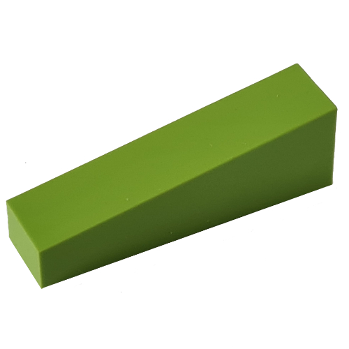 Lego Modulex Slope 1 x 4 (9 degree, 1:6 slope) / Modulex Olive Green