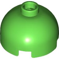 Lego Brick Round 2 x 2 Dome Top, Vented Stud / Bright Green