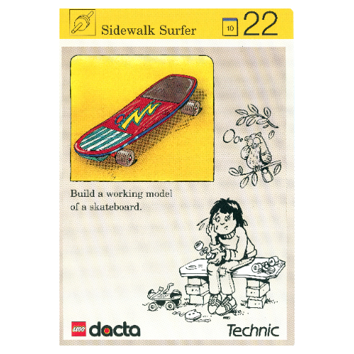 Lego Activity Card, Set 9603, Simulation 22 - Sidewalk Surfer / [No Color/Any Color]