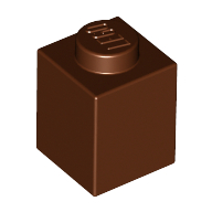 Lego Brick 1 x 1 / Reddish Brown