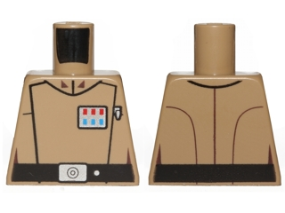 Lego Torso SW Imperial Officer 6 Pattern (Rebels Cartoon Style) / Dark Tan