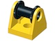 Lego String Reel 2 x 2 Holder with Black Drum (2584 / 2585) / Yellow