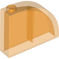 Lego Brick Curved 1 x 4 x 3 / Trans-Orange