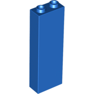 Lego Brick 1 x 2 x 5 with Hollow Studs / Blue