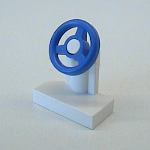 Lego Steering Stand 1 x 2 with Blue Steering Wheel