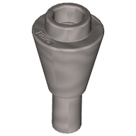 Lego Cone 1 x 1 Inverted with Bar at Bottom (Ice Cream Cone) / Flat Silver