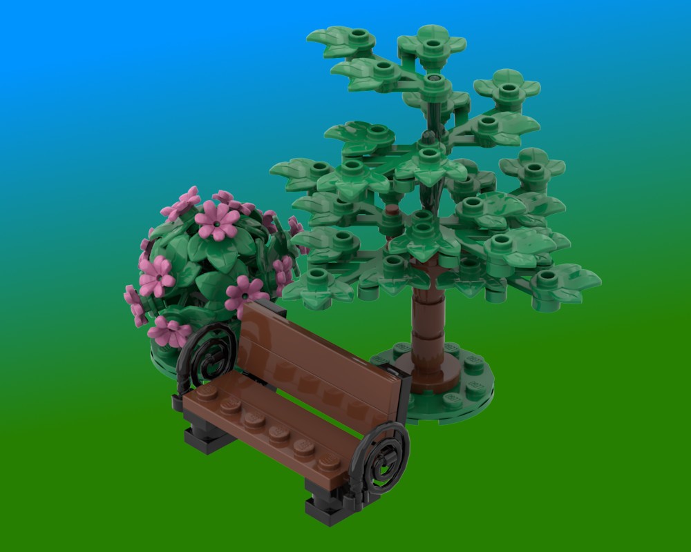 Lego A Bench in a Park
