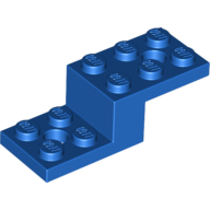 Lego Bracket 5 x 2 x 1 1/3 with Holes, Pin Bottom / Blue