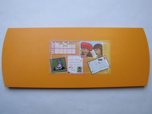 Lego Scala Tile 8 x 20 x 2/3 Round Ends with Desk Pad Pattern (Sticker) - Set 3142