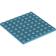 Lego Plate 8 x 8 / Medium Azure