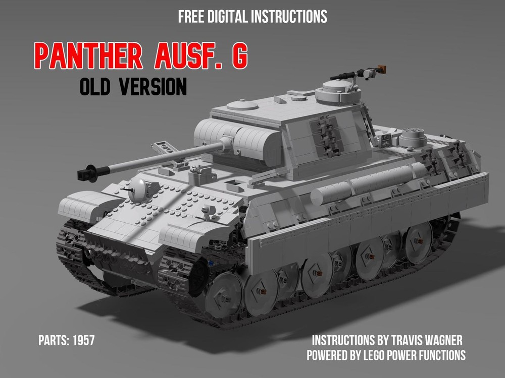 Lego 1/16 scale Remote contolled Panther Tank (Old Version 2019-2020)
