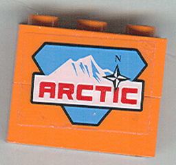 Lego Stickered Assembly 3 x 1 x 2 with Arctic Logo Pattern (Sticker) - Set 6520