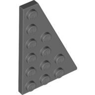Lego Wedge Plate 6 x 4 Right / Dark Bluish Gray