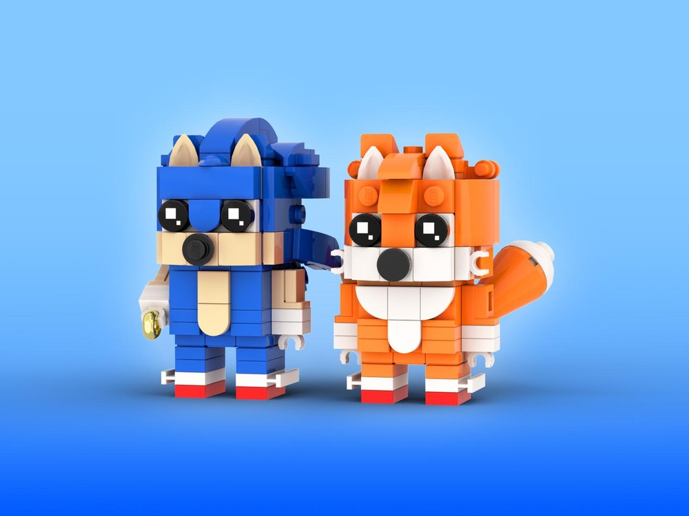 Lego Sonic & Tails Brickheadz LEGO MOC - Sonic The Hedgehog franchise