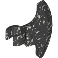 Lego Weapon Axe Head, Clip-on (Viking) [Thin Clip] / Speckle Black-Silver