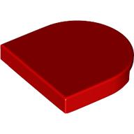 Lego Tile Round 2 x 2 Half Circle / Red