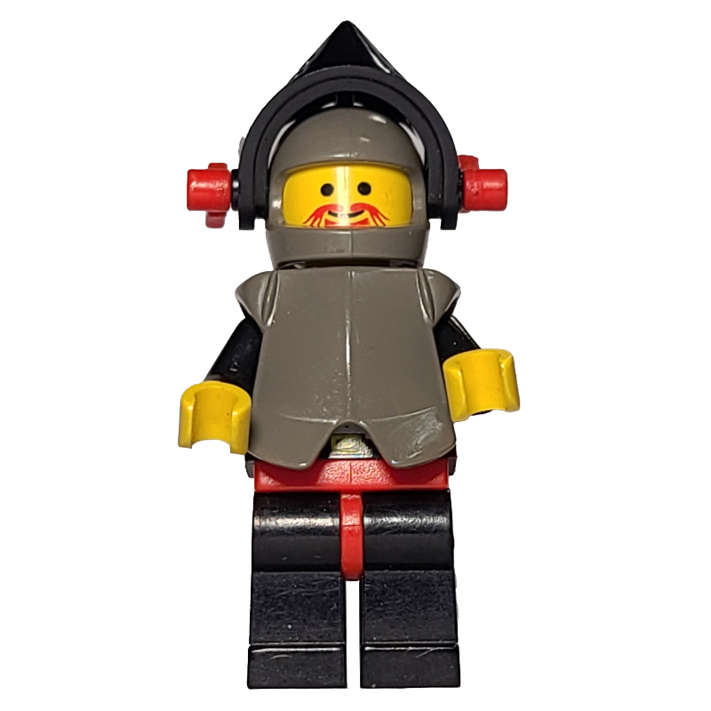 Lego Knight (Breastplate on Black) - Black Legs, Armor, Red Dragon Plume