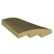 Lego Brick Wedged, Curved 3 x 2 with Stud Notch Left / Tan