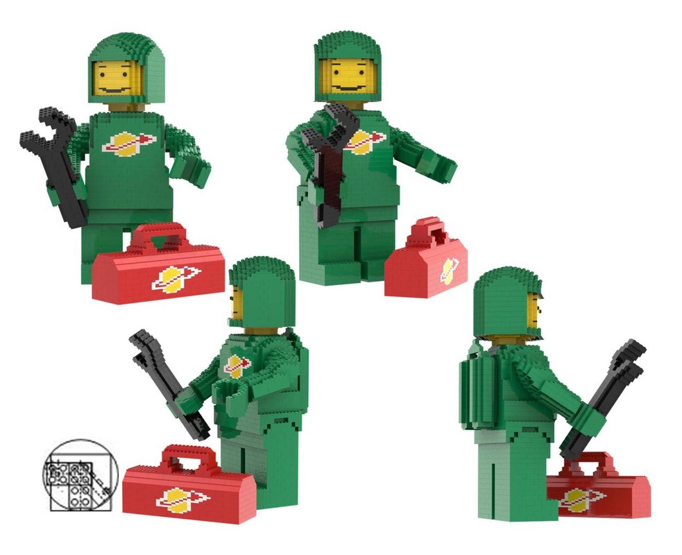 Lego Maxi figure Green Astronaut