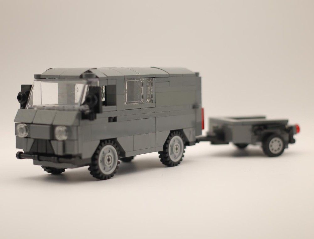 Lego UAZ-452 with UAZ-8109 trailer