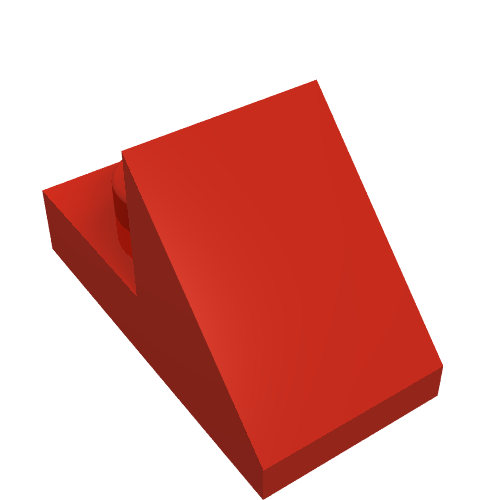 Lego Brick Sloped 45° 2 x 1 with 2/3 Cutout [Original Version] / Red