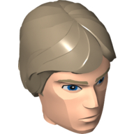 Lego Large Figure Head Luke Skywalker / Light Nougat