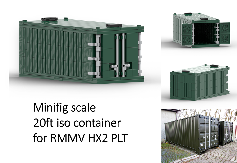 Lego PLS v1 20ft iso container for RMMV HX2 PLT