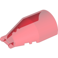 Lego Windscreen 7 x 4 x 2 Round with Handle / Trans-Red