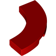 Lego Tile 3 x 3 Curved, Macaroni / Red