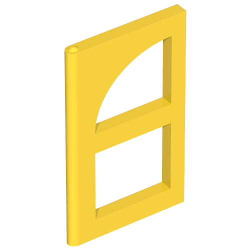 Lego Window 1 x 3 x 4 Pane for Window 2 x 6 x 6 Freestyle / Yellow