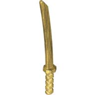 Lego Weapon Sword / Katana [Octagonal Guard] / Pearl Gold