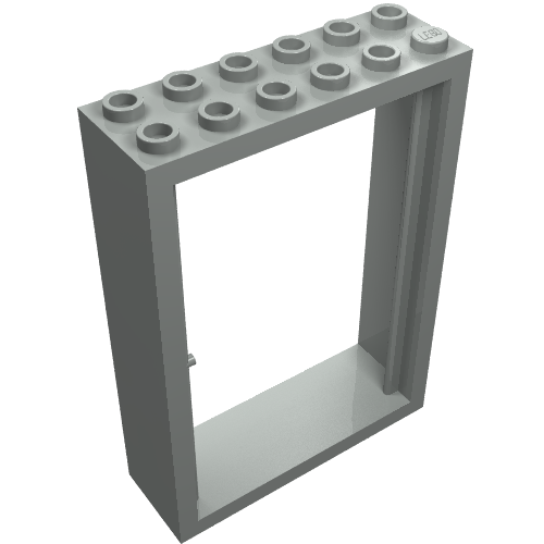 Lego Door Frame 2 x 6 x 7 / Light Gray