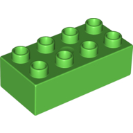 Lego Duplo Brick 2 x 4 / Bright Green