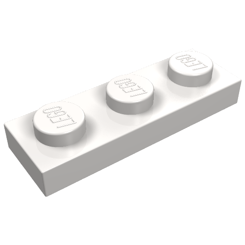 Lego Plate 1 x 3 / Very Light Bluish Gray