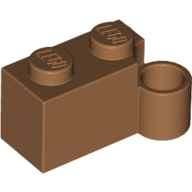 Lego Hinge Brick 1 x 4 [Lower] / Medium Nougat