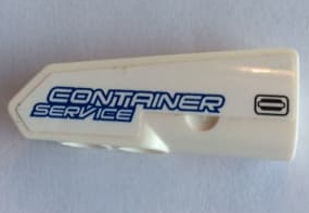 Lego Technic, Panel Fairing #21 Very Small Smooth, Side B with 'CONTAINER SERVICE' Pattern (Sticker) - Set 42062