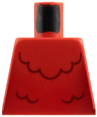 Lego Torso Dark Red Feathers Pattern