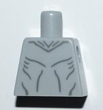 Lego Torso Alien with Muscles Outline Pattern / Light Bluish Gray