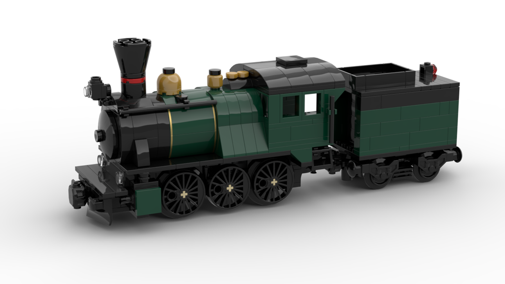 Lego Classic Small Steam Engine Loc DarkGreen