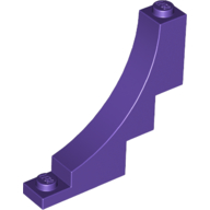 Lego Brick Curved 1 x 5 x 4 Inverted / Dark Purple