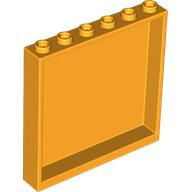 Lego Panel 1 x 6 x 5 / Bright Light Orange