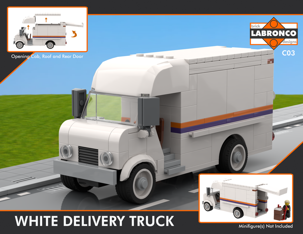 Lego C03 - White Delivery Truck