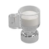 Lego Equipment Stein/Cup with White Drink Pattern / Trans-Clear