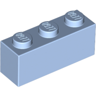 Lego Brick 1 x 3 / Bright Light Blue