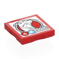Lego Tile Special 2 x 2 with SMART Tag with '#0006' Charizard Print / Red